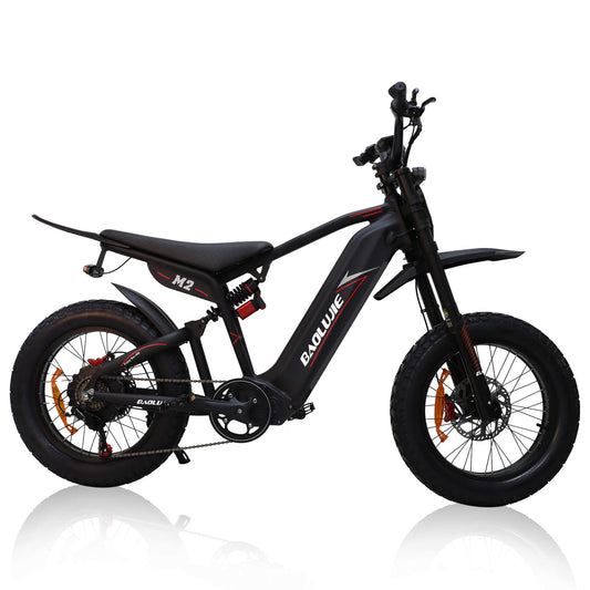 BAOLUJIE M2 - 2000W 60V Electric Dirt Bike | 53 MPH & Full Suspension - BAOLUJIE