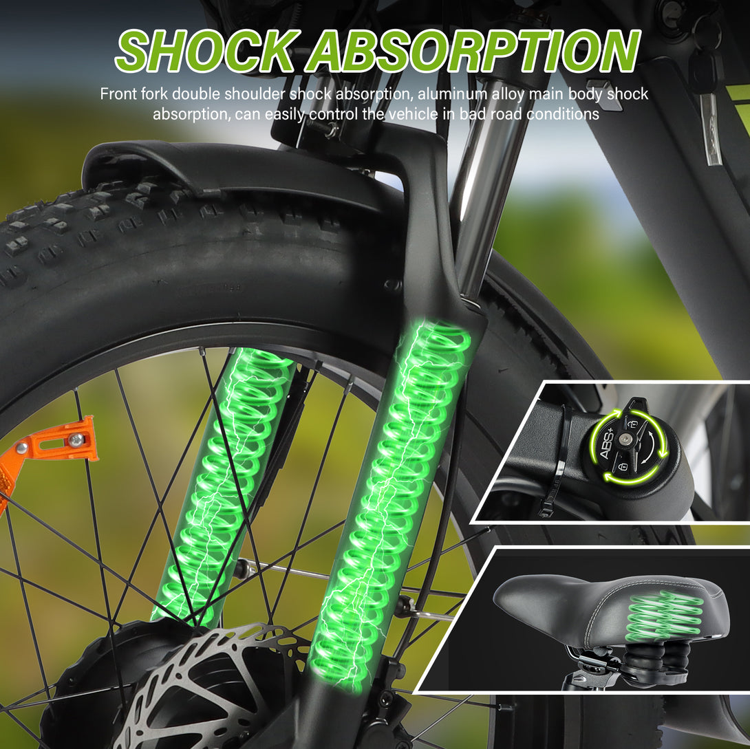 (B - side - 2402)Peak 3000W Electric Bike for Aadults, AWD Dual Motor Ebike with Full Suspension Head & Rear Light Electric Mountain Dirt Bicycle (Dual Motor ebike Black 3) - baolujieebikes