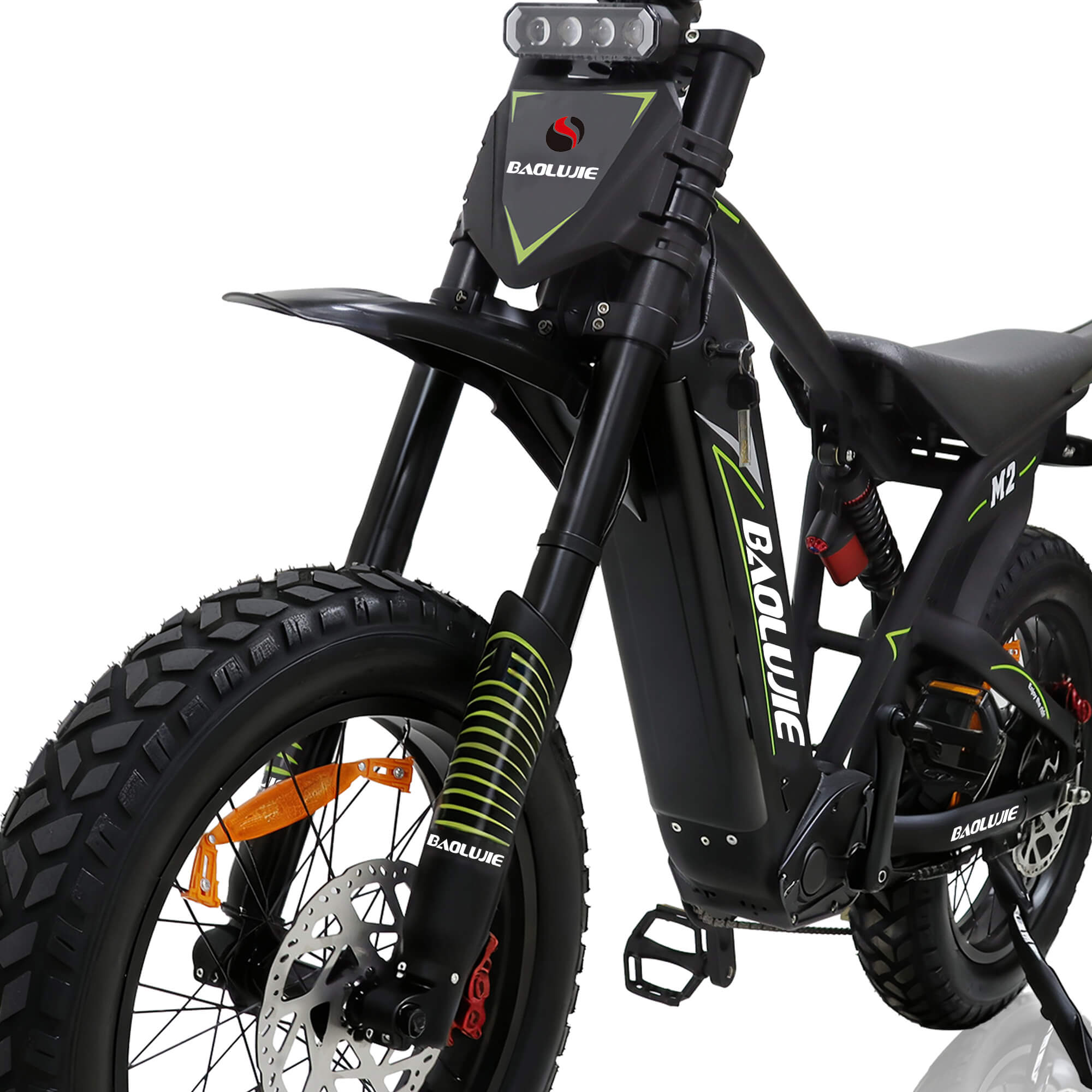BAOLUJIE M2 - 2000W 60V Electric Dirt Bike | 53 MPH & Full Suspension - BAOLUJIE