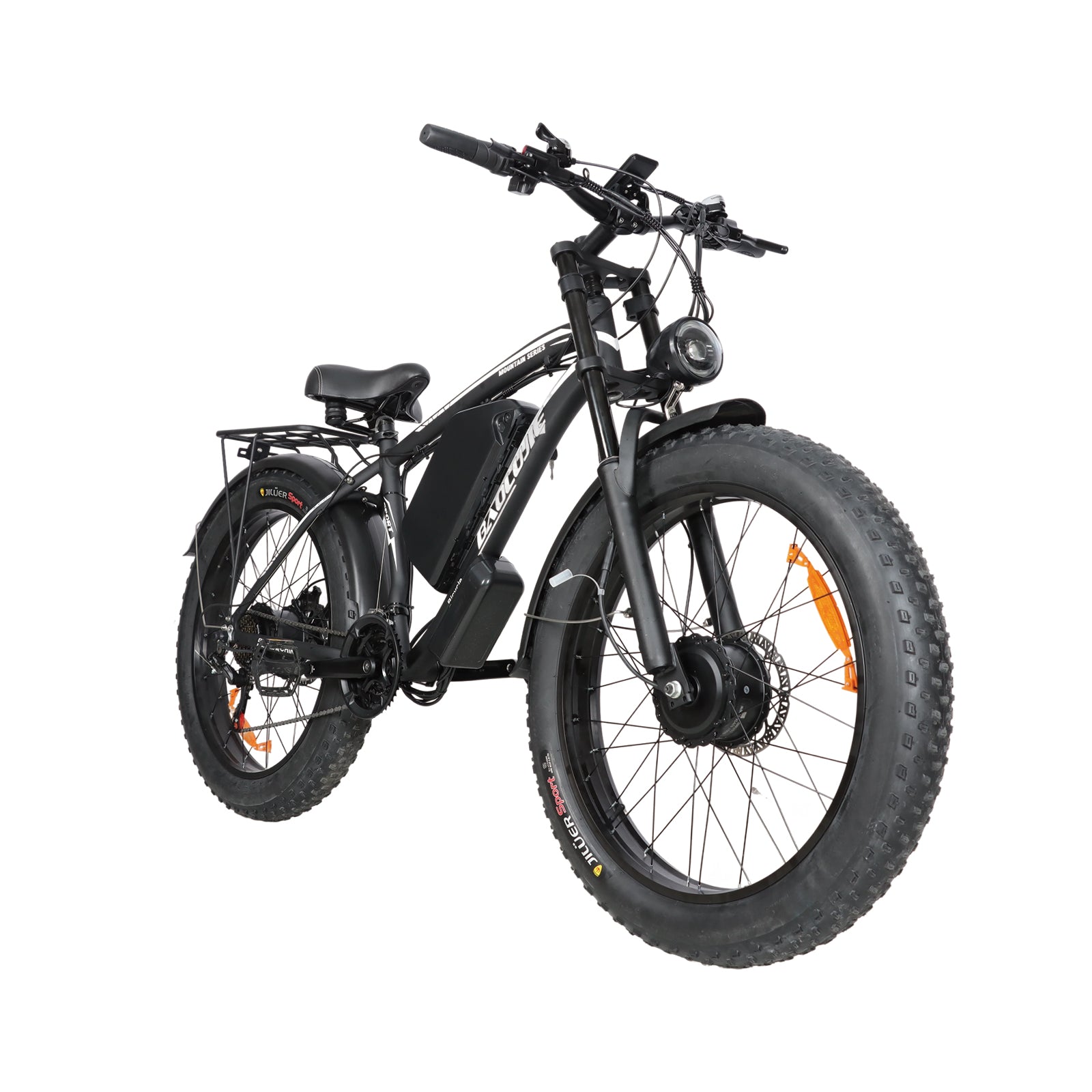 （B - side - 2602pro）AWD Electric Bike for Adults Peak 4000W 38MPH | 53V32AH Battery |100Miles Range| Hydraulic Disc Brakes|ShiMN 21 Speed | UL Certified | Adjustive Suspension 26''×4.0 Fat Tire Ebike - baolujieebikes