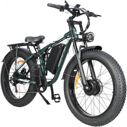 BAOLUJIE Electric Bike DP2603: Dual Motor 1500W 26' Fat Tire 38mph - BAOLUJIE