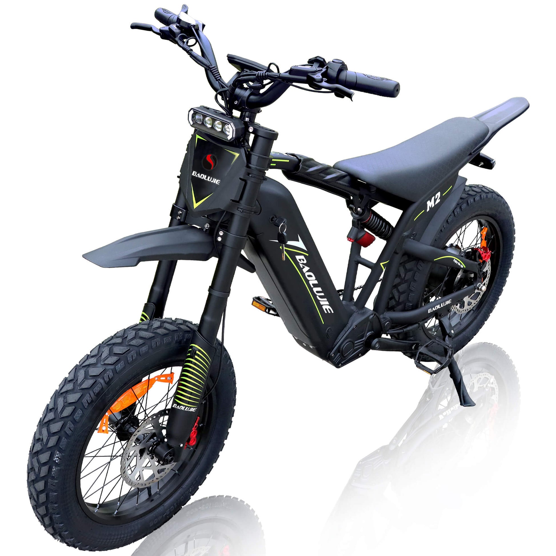 BAOLUJIE M2 - 2000W 60V Electric Dirt Bike | 53 MPH & Full Suspension - BAOLUJIE