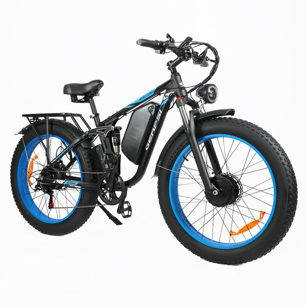 BAOLUJIE Electric Bike DM2603: Dual Motor 1500W 26' Fat Tire 40mph - BAOLUJIE