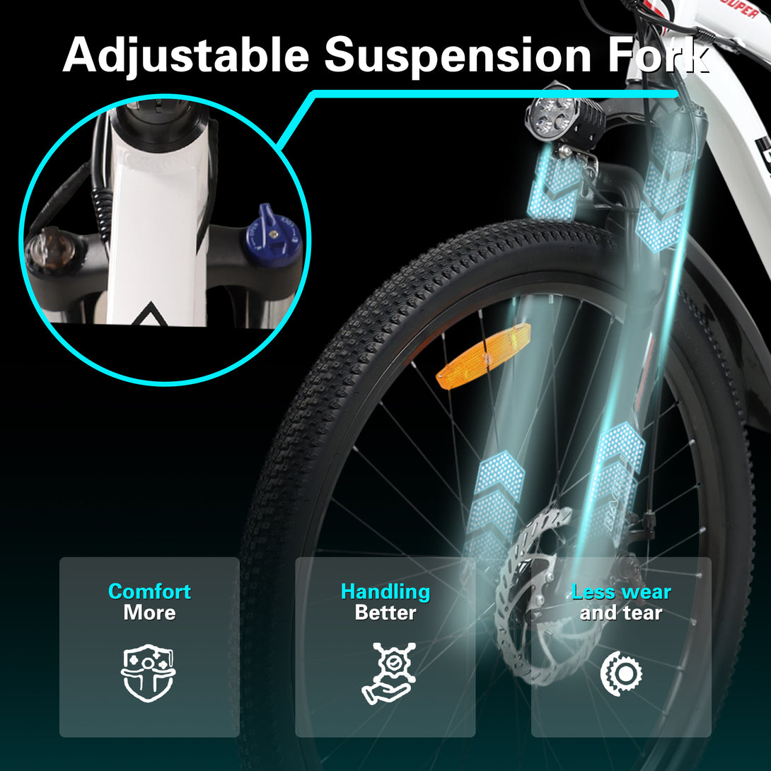 Baolujie S1 Basic Model Fine - Tire Electric Mountain Bike 1000w Motor Maximum Speed of 28 MPH - baolujieebikes