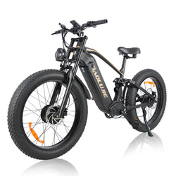 BAOLUJIE P2 - 52V 3000W Dual Motor AWD E - Bike | 26" Fat Tire Full Suspension Electric Mountain Bike (23Ah Battery) - BAOLUJIE