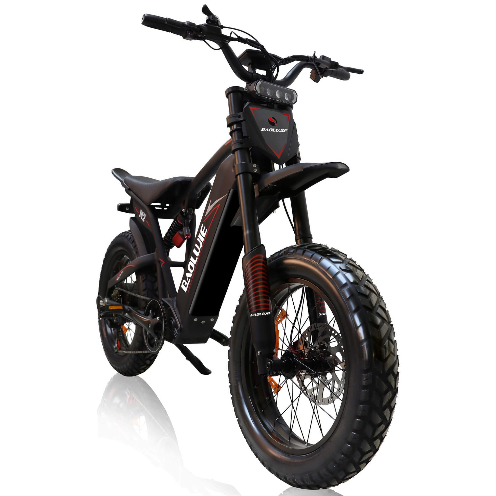 BAOLUJIE M2 - 2000W 60V Electric Dirt Bike | 53 MPH & Full Suspension - BAOLUJIE