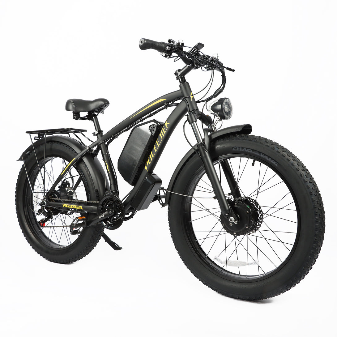 Baolujie 2602 Dual Motor Electric Mountain Bike 48V 23AH Max Speed 55KM/H 26*4'' Fat tire Adult off - road - baolujieebikes