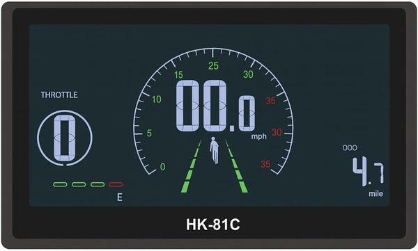 Electric Bicycle LCD Display Meter, 48V 30Ah Ebike LCD Display Control Panel for BAOLUJIE 2033 Electric Bike