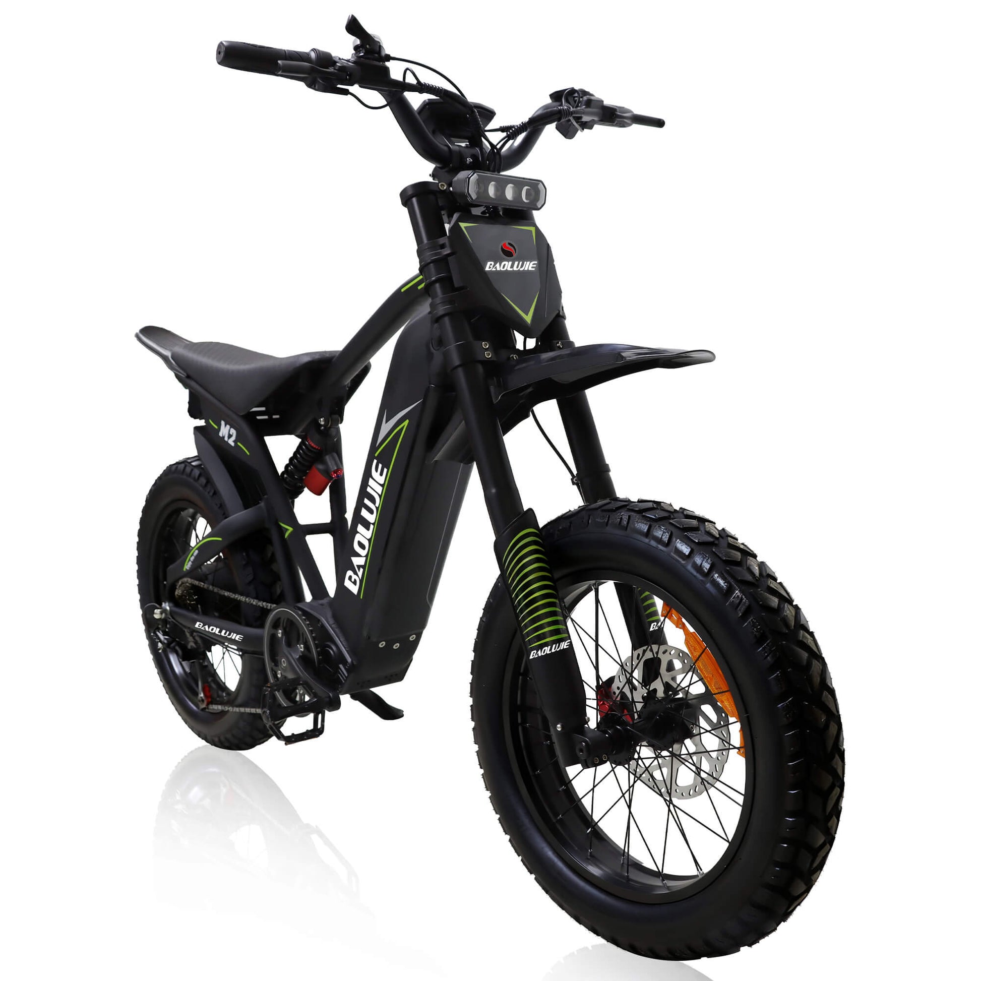 BAOLUJIE M2 - 2000W 60V Electric Dirt Bike | 53 MPH & Full Suspension - BAOLUJIE