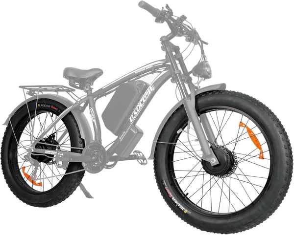 Front and Rear Wheel with Motor （26"×4.0 Fat Tire ） Only for BAOLUJIE 2602 Electric Motorcycle