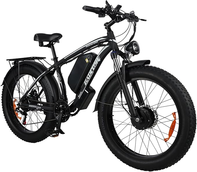 Baolujie 2602 Dual Motor Electric Mountain Bike 48V 23AH Max Speed 55KM/H 26*4'' Fat tire Adult off - road - baolujieebikes