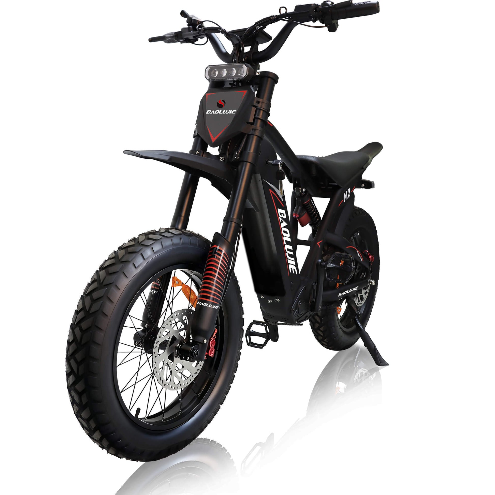 BAOLUJIE M2 - 2000W 60V Electric Dirt Bike | 53 MPH & Full Suspension - BAOLUJIE