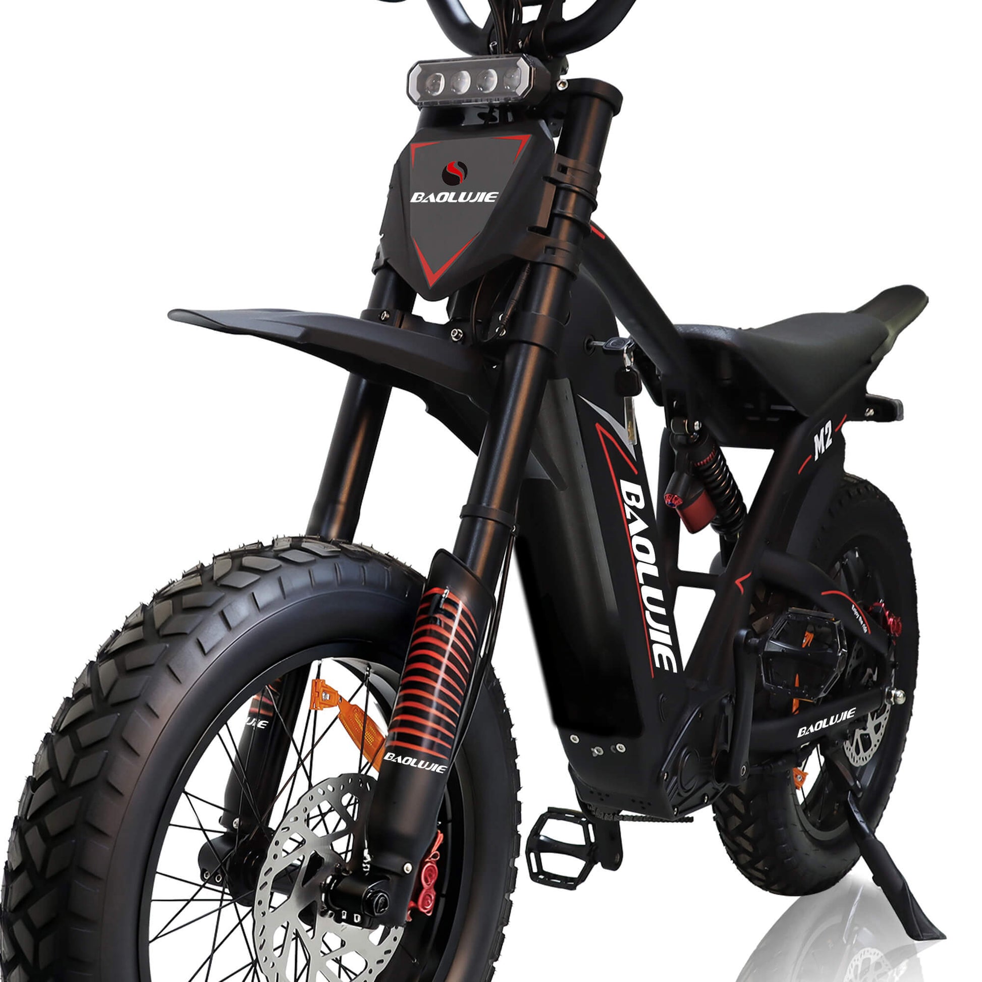 BAOLUJIE M2 - 2000W 60V Electric Dirt Bike | 53 MPH & Full Suspension - BAOLUJIE