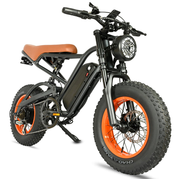 （b-side-1601）BLJ-1601 Retro Electric Bicycle BLJ-1601 is a vintage-style 16" electric bike designed for kids and teens, combining 350W motor power with SHIMANO gears, LCD display, and full suspension.