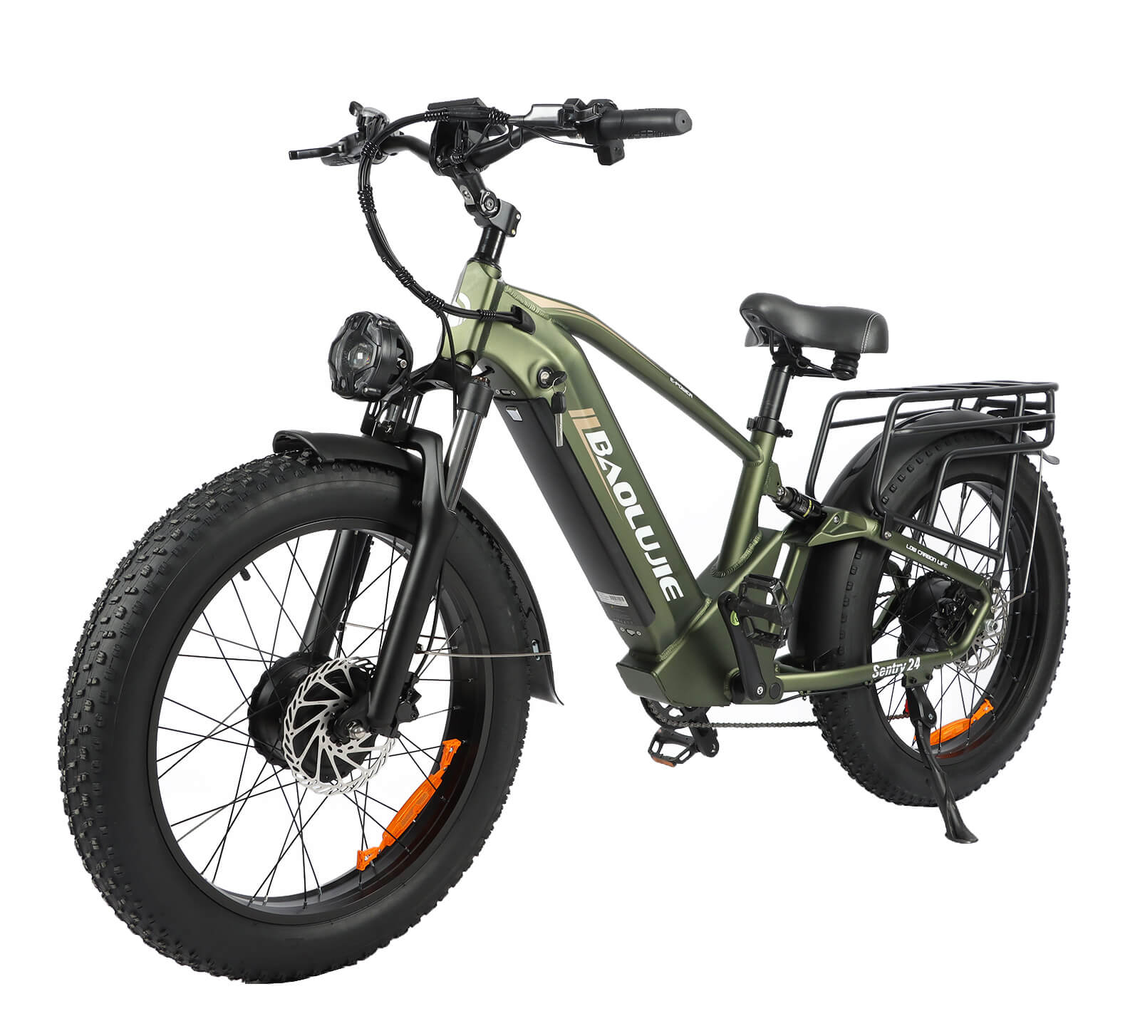 BAOLUJIE DP2401 - 2000W Dual Motor AWD E - Bike | 48V 23Ah Long Range & 26" Fat Tire - BAOLUJIE