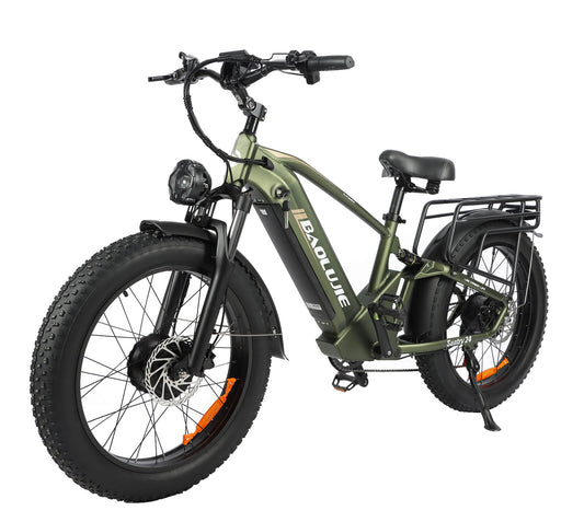 BAOLUJIE DP2401 - 2000W Dual Motor AWD E - Bike | 48V 23Ah Long Range & 26" Fat Tire - BAOLUJIE