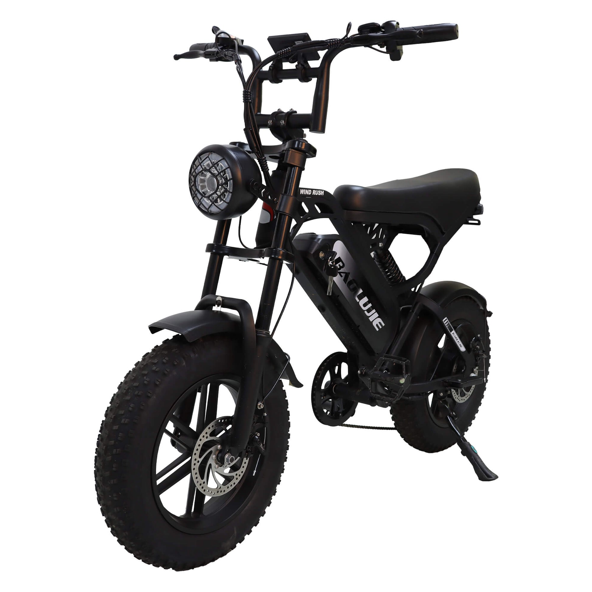 BAOLUJIE F2 - 16" Fat Tire Electric Mini Bike | 500W Full Suspension Moped Style E - Bike (48V 13Ah) - BAOLUJIE