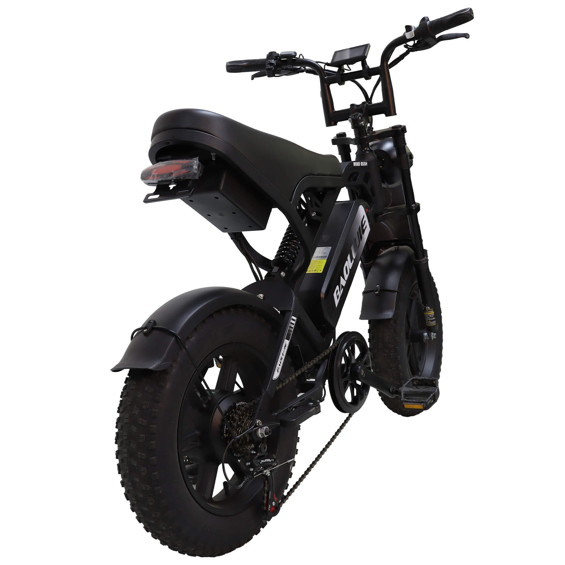 BAOLUJIE F2 - 16" Fat Tire Electric Mini Bike | 500W Full Suspension Moped Style E - Bike (48V 13Ah) - BAOLUJIE