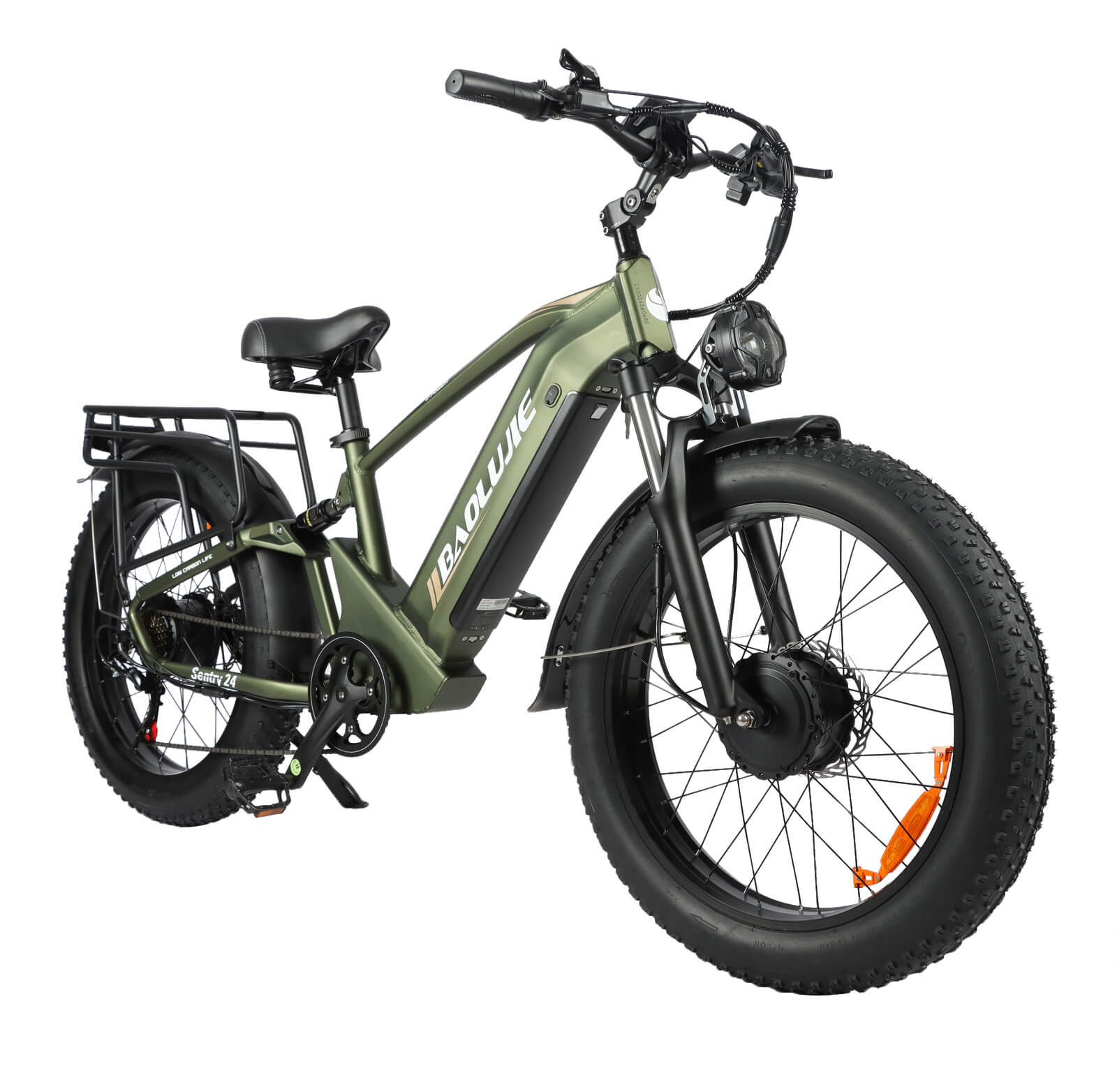 BAOLUJIE DP2401 - 2000W Dual Motor AWD E - Bike | 48V 23Ah Long Range & 26" Fat Tire - BAOLUJIE