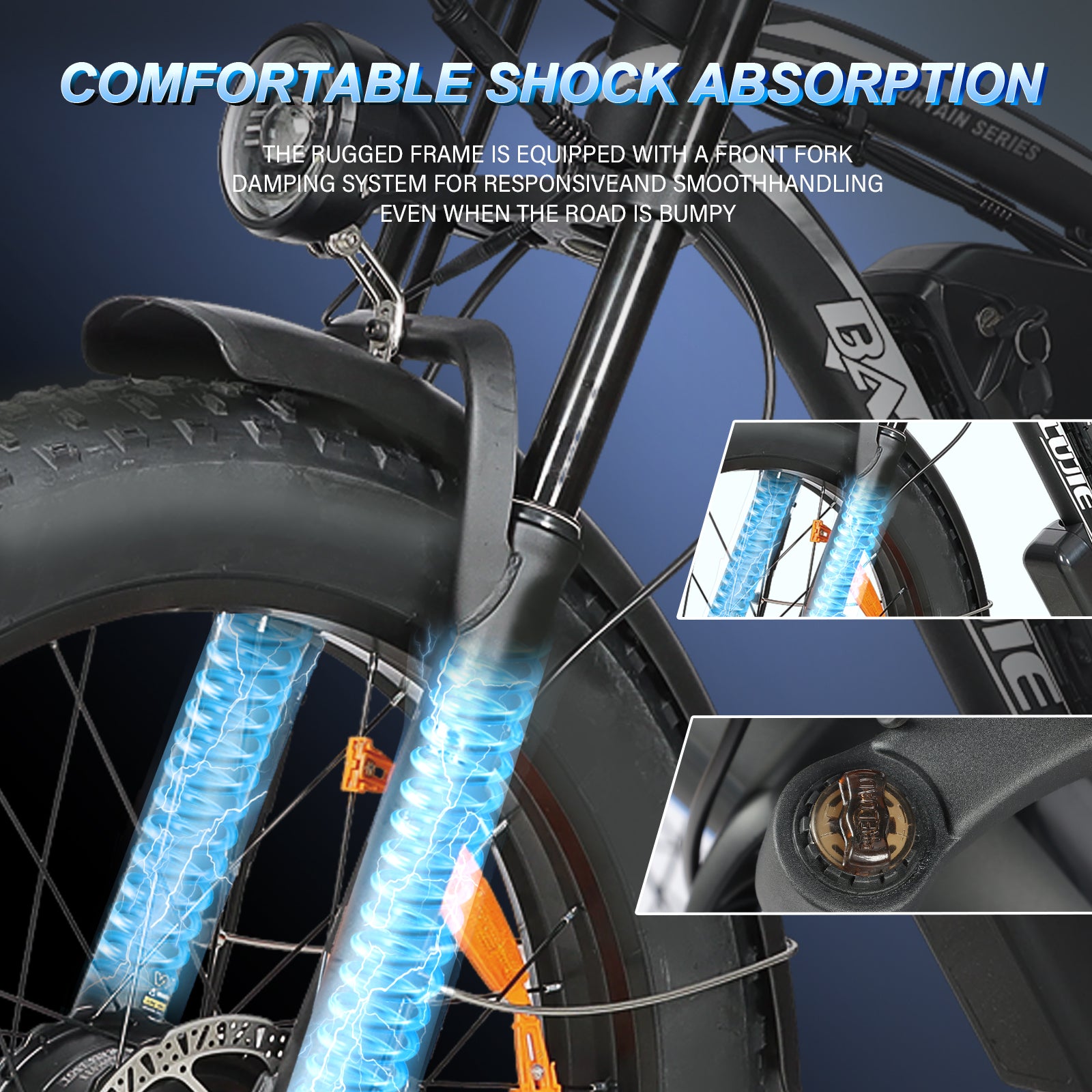 （B - side - 2602pro）AWD Electric Bike for Adults Peak 4000W 38MPH | 53V32AH Battery |100Miles Range| Hydraulic Disc Brakes|ShiMN 21 Speed | UL Certified | Adjustive Suspension 26''×4.0 Fat Tire Ebike - baolujieebikes