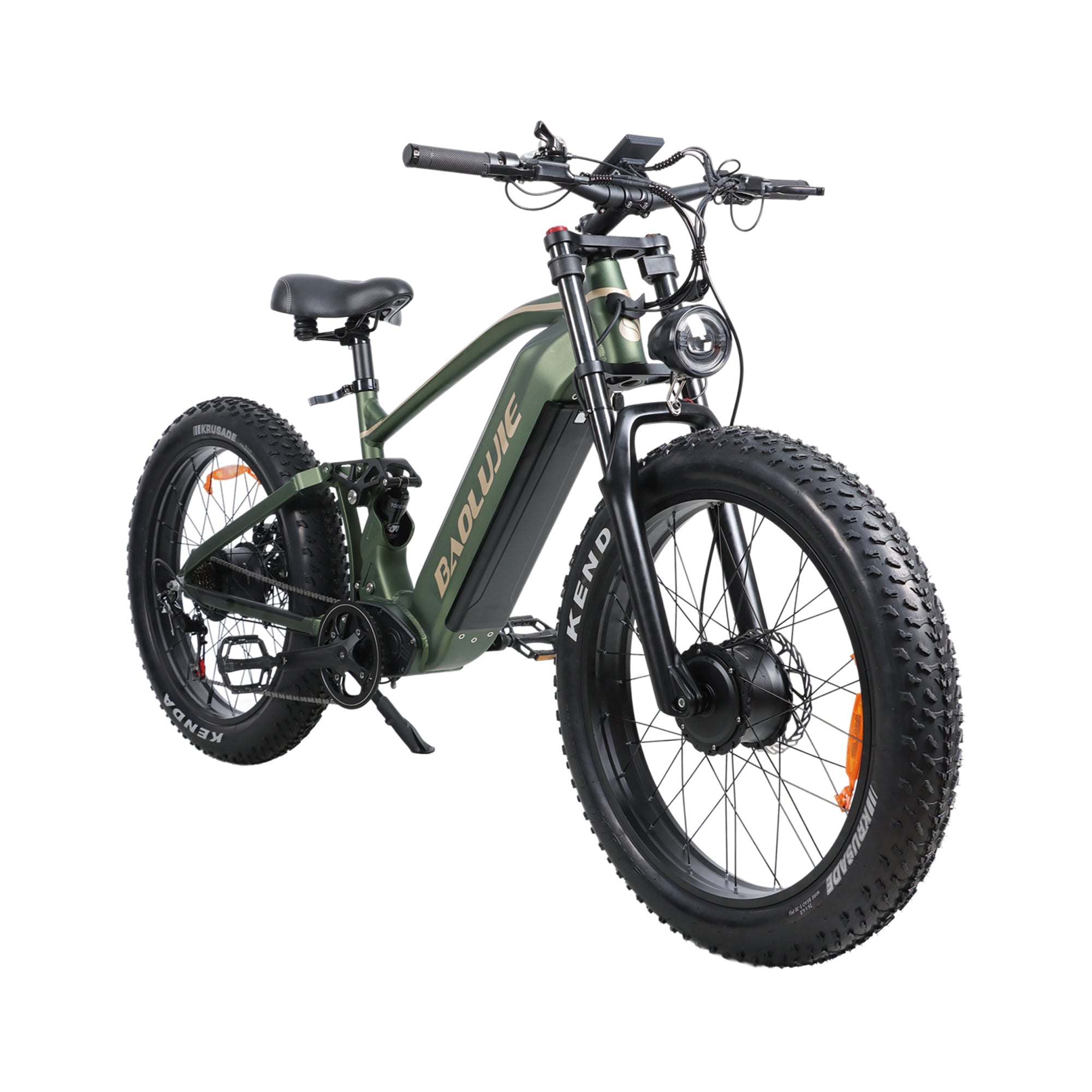 Baolujie Warrior Dual Motor Electric Mountain Bike 1500W Dual Motors Up to 36MPH 26*4 FatTire Mountain off - road electric bicycle - baolujieebikes