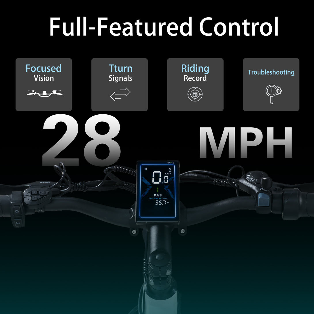 Baolujie S1 Basic Model Fine - Tire Electric Mountain Bike 1000w Motor Maximum Speed of 28 MPH - baolujieebikes